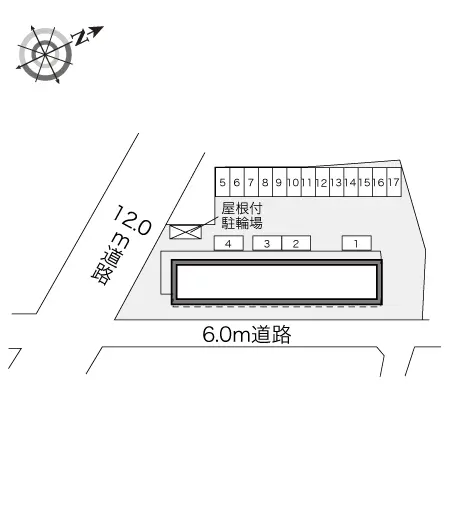 ★手数料０円★古賀市天神５丁目　月極駐車場（LP）